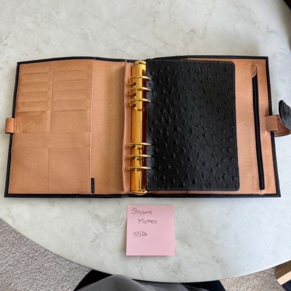 Manager Van Der Spek Black Ostrich with undyed inside - Picture 2 of 7